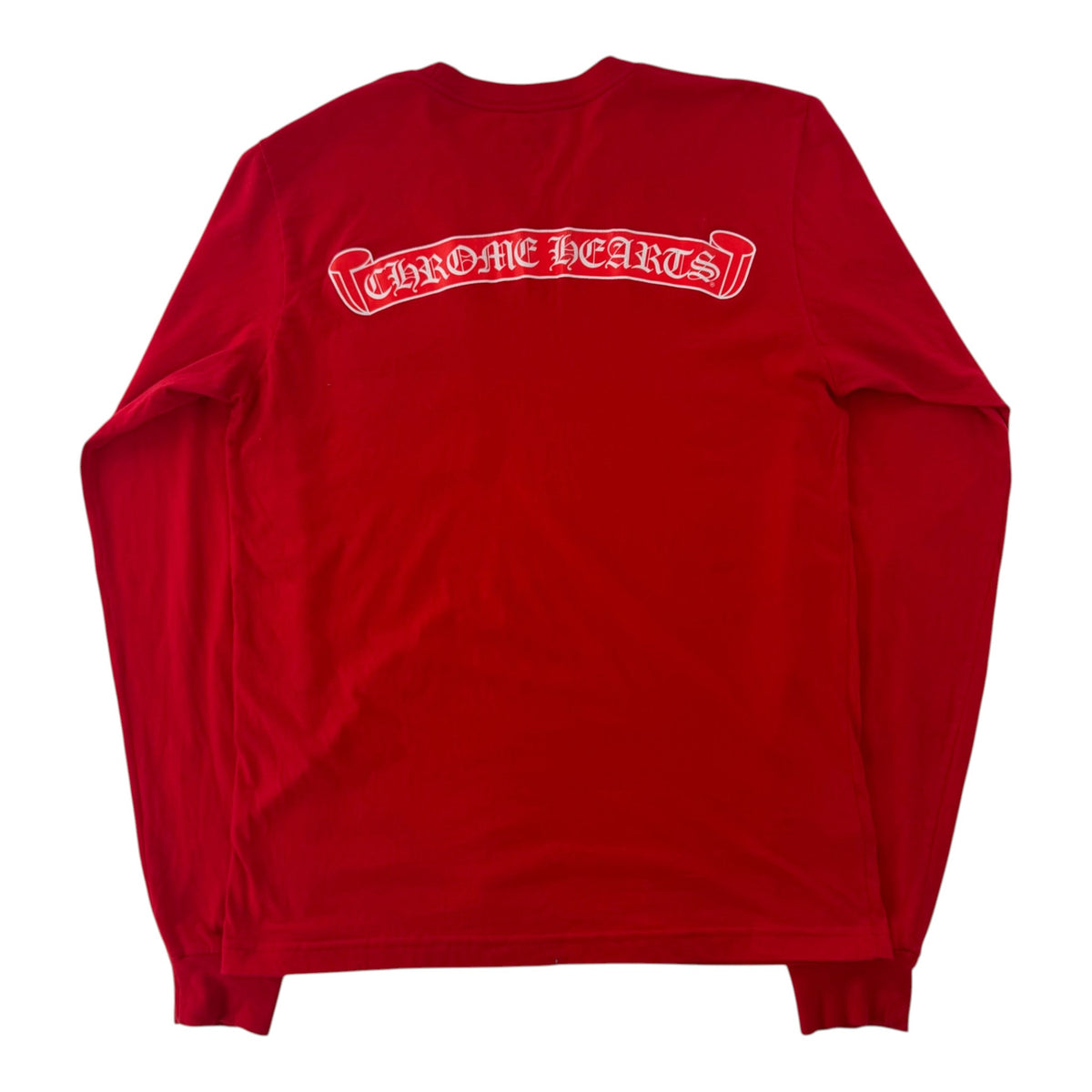 Chrome Hearts Scroll Logo Long Sleeve Red