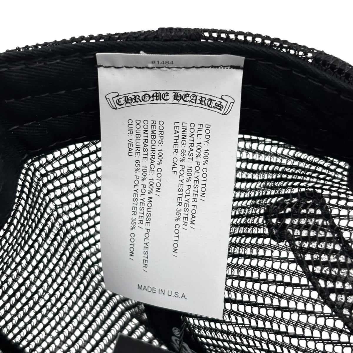 Chrome Hearts F*ck Leather Patch Trucker Hat Black/Pink