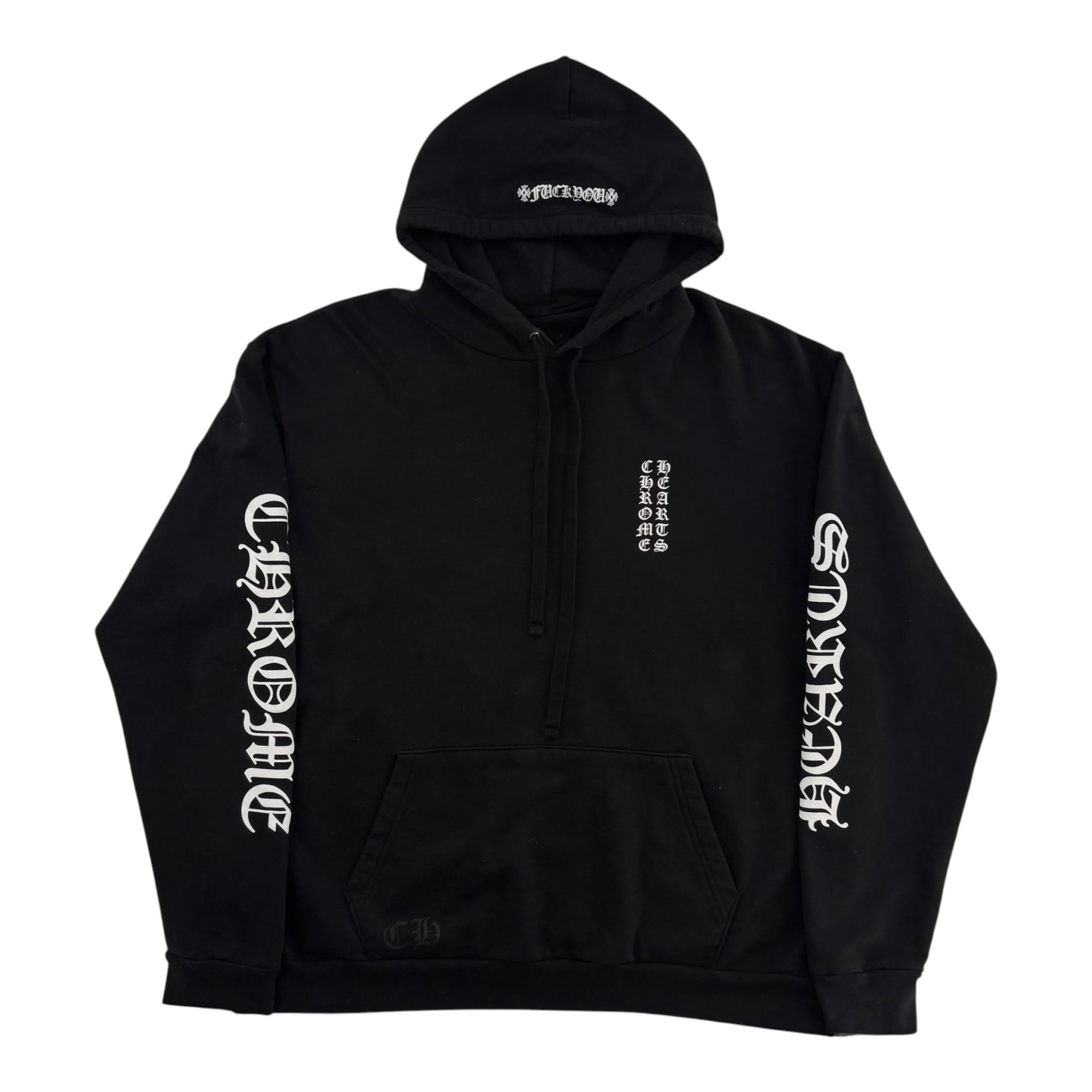 Chrome Hearts Vertical Logo Hoodie Black