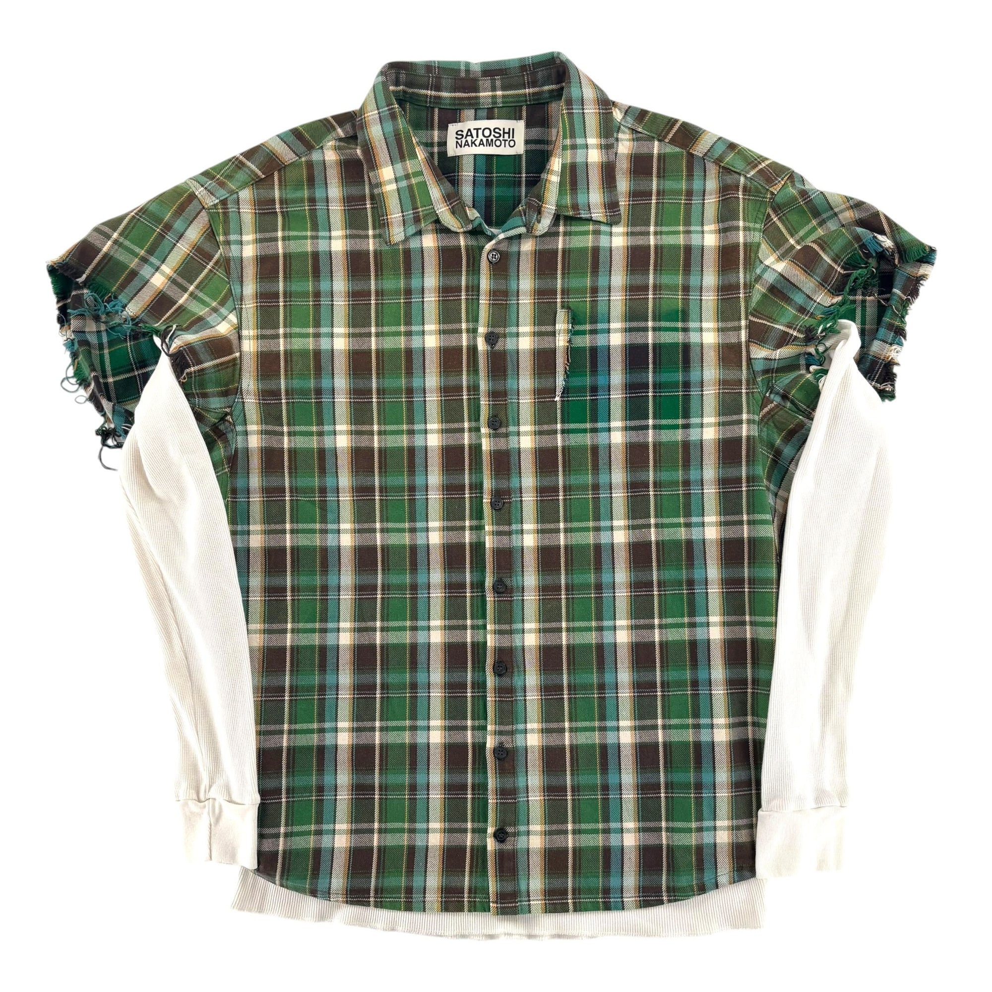 Satoshi Nakamoto Cutoff Flannel Green