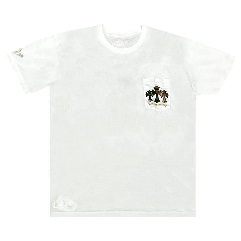 Chrome Hearts Triple Cross Horseshoe Logo Pocket Shirt White Camo