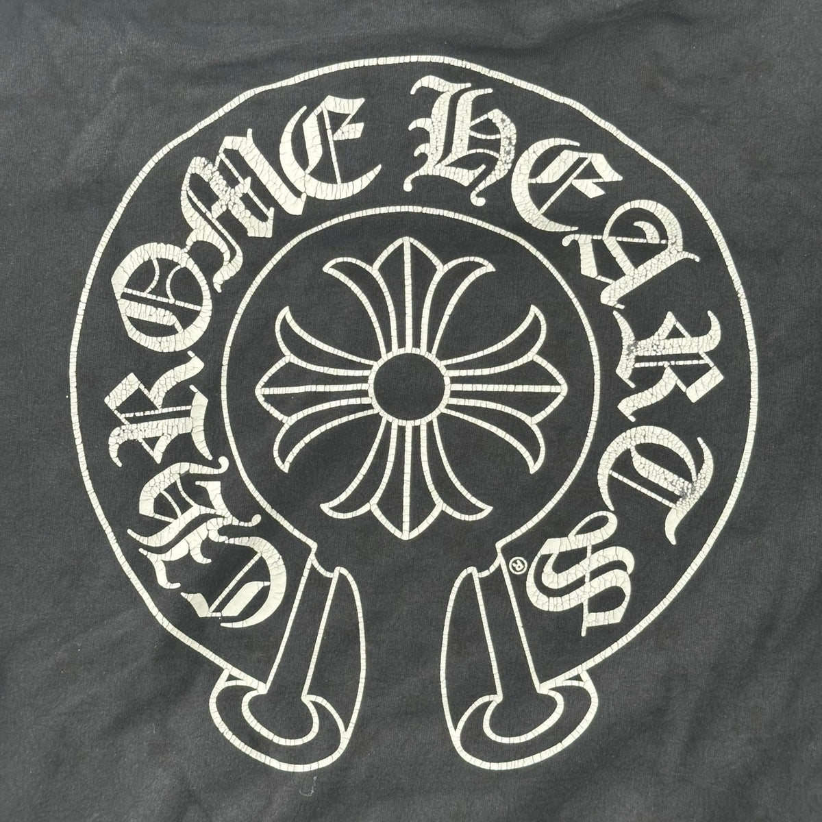 Chrome Hearts Plus Cross Allover Print Horseshoe Logo Hoodie Black