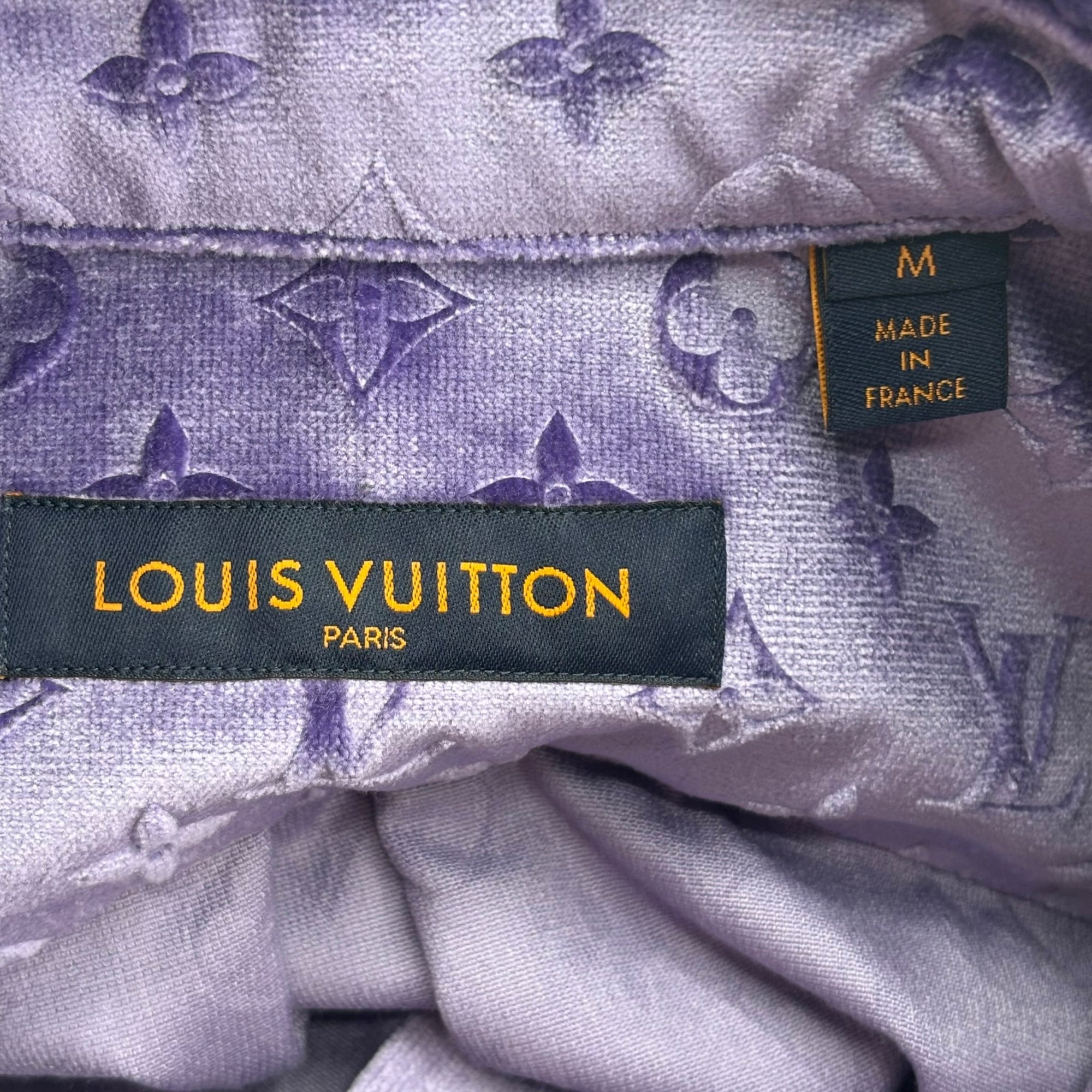 Louis Vuitton Purple Velvet Monogram Classic Shirt
