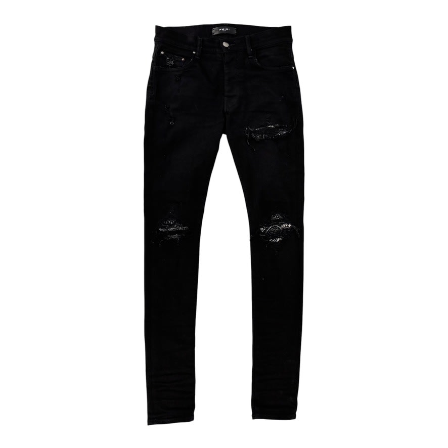 Amiri Mx1 RIbbed Black Paisley