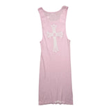 Chrome Hearts T-Bar Cross Tank Top Pink