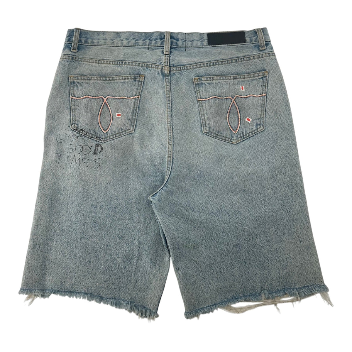 Paly Good Times Distressed Denim Shorts Light Wash