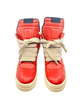 Rick Owens Geobasket Jumbo Lace High Carnelian Milk No Insole