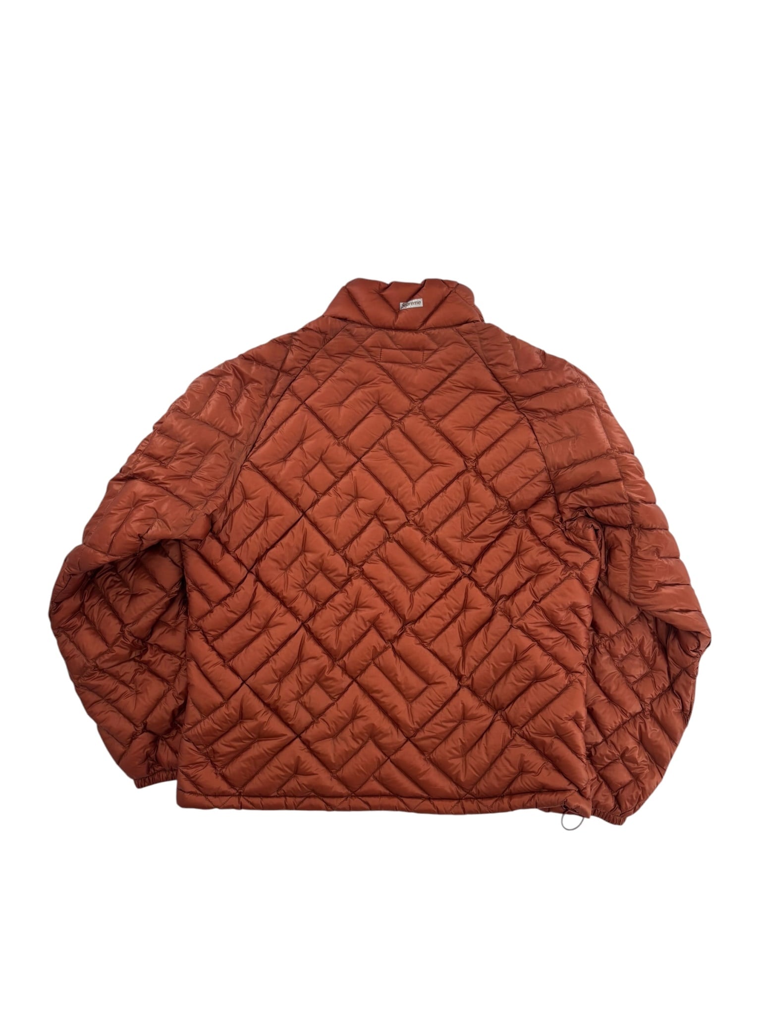 Supreme Spellout Quilted Lightweight Down Jacket Rust