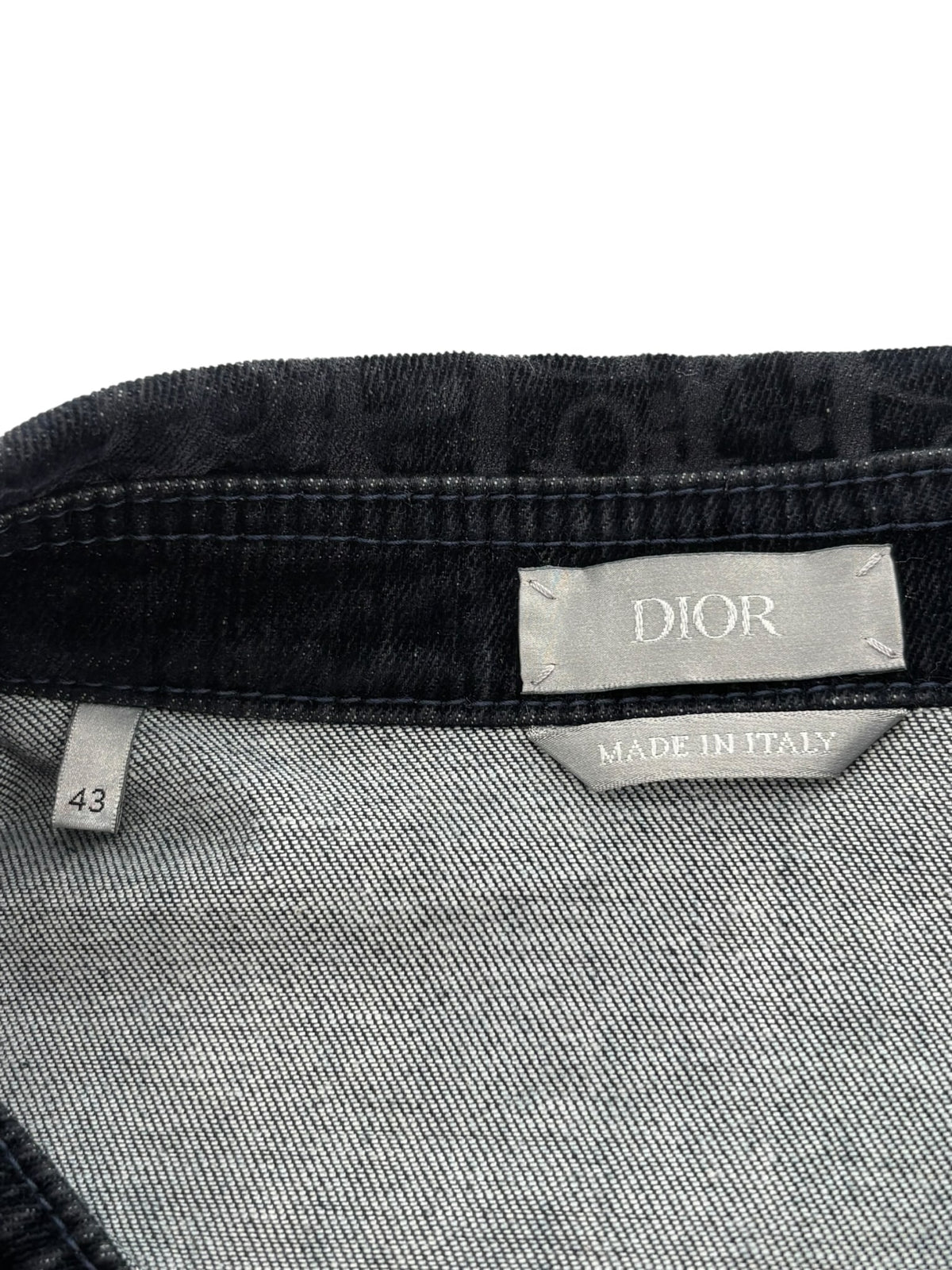 Dior x Kaws Button Up Denim Shirt Navy