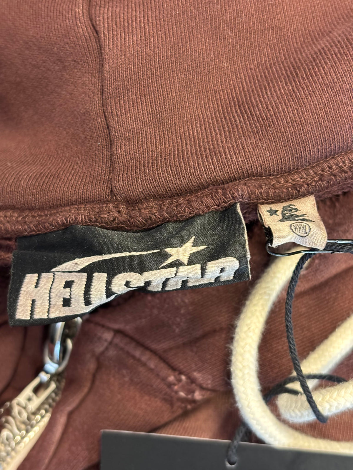 Hellstar Tribal Zip-Up Hoodie Brown