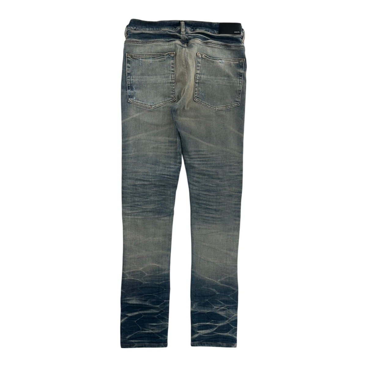 Amiri MX1 Bandana Jacquard Jeans Blue