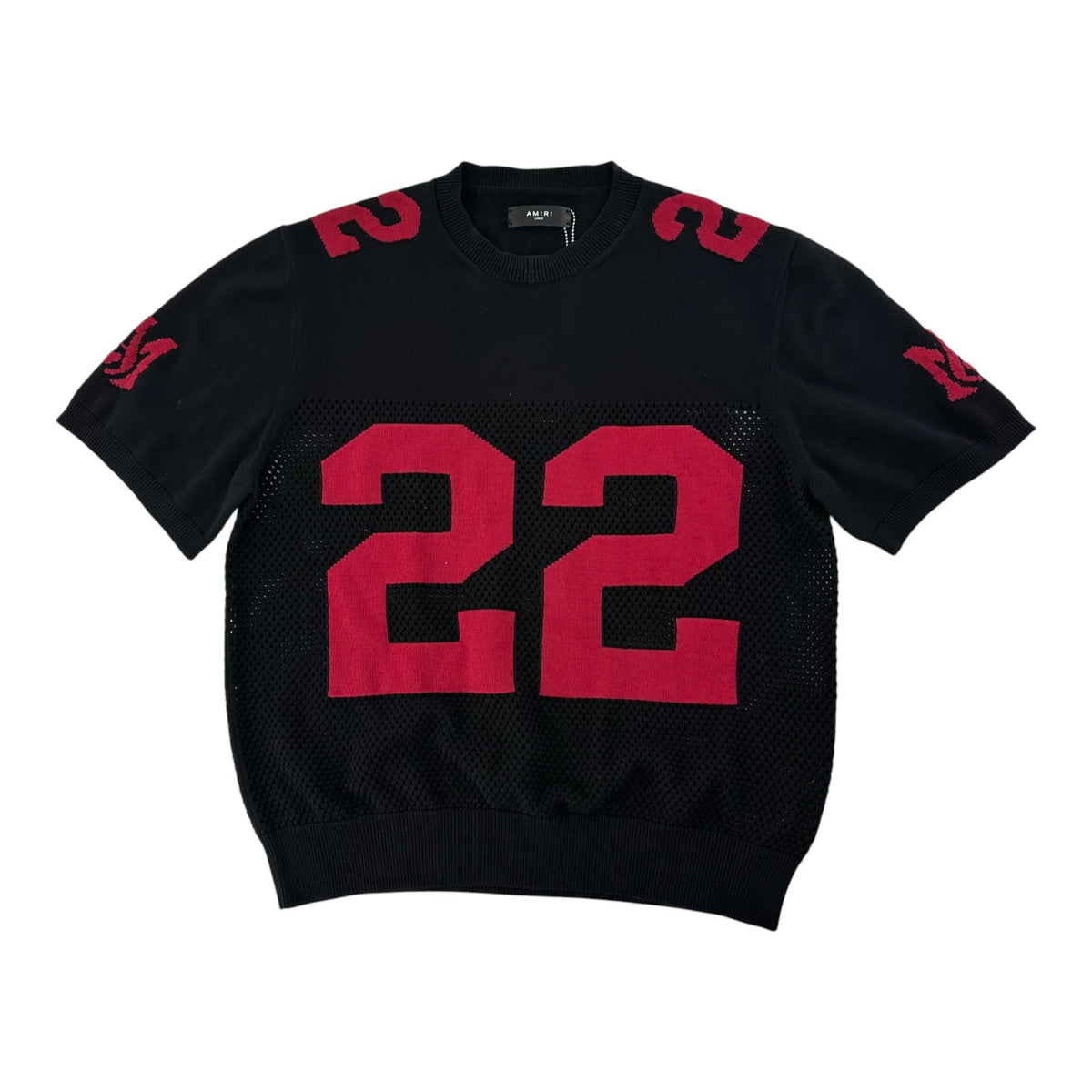 Amiri 22 Mesh Sweater Tee Black