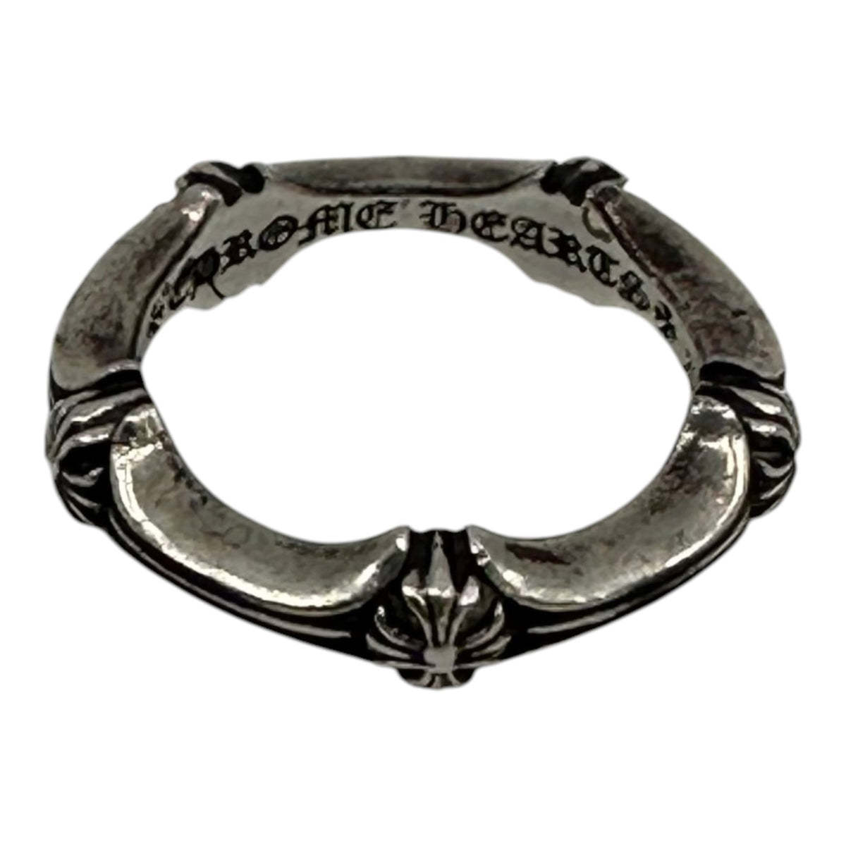 Chrome Hearts Plus & Bone Silver Ring Silver