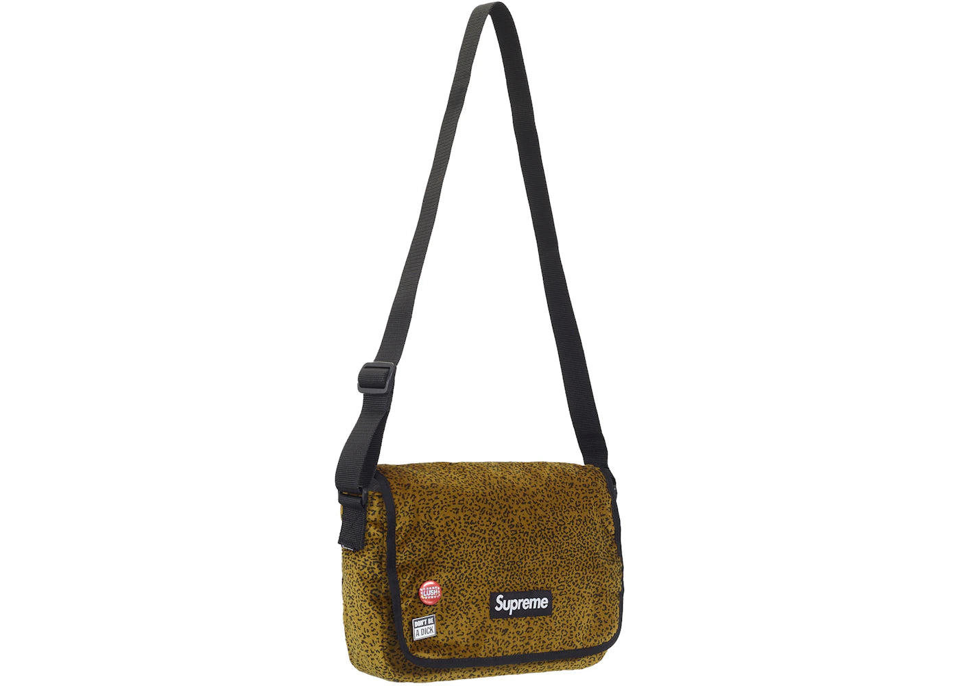 Supreme Velvet Small Messenger Bag Tan Leopard