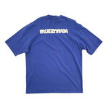 Balenciaga Distorted Logo Tee Blue