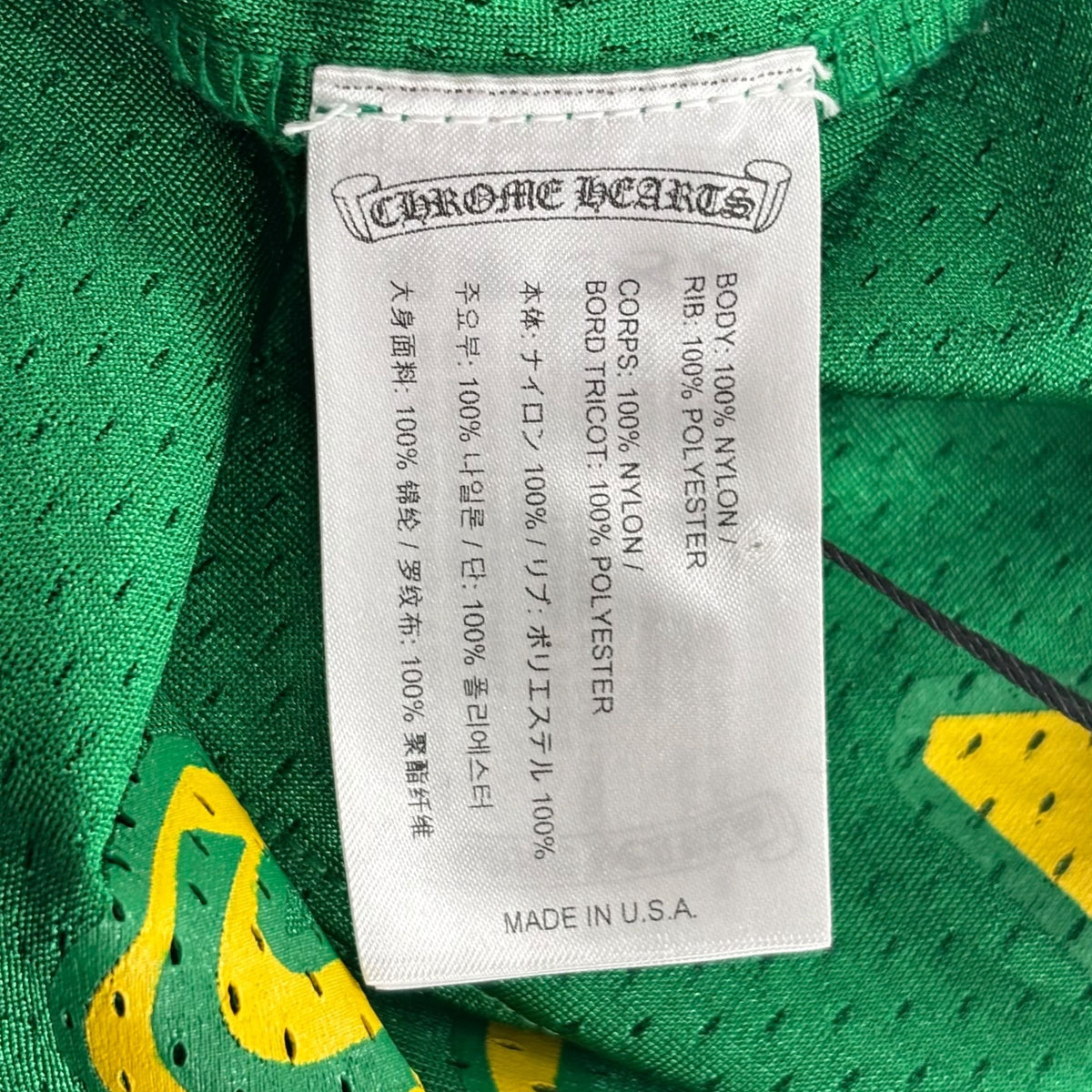 Chrome Hearts Mesh Jersey Shirt Green