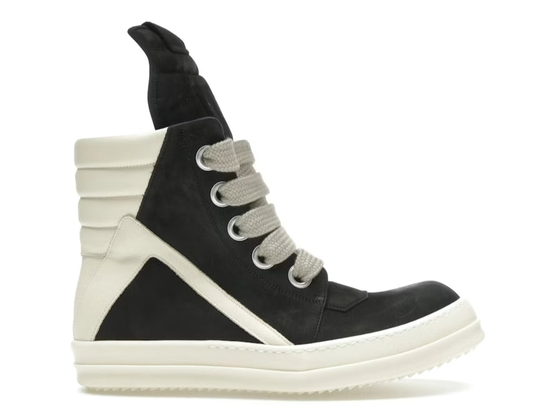 Rick Owens Geobasket Jumbo Lace High Black Milk