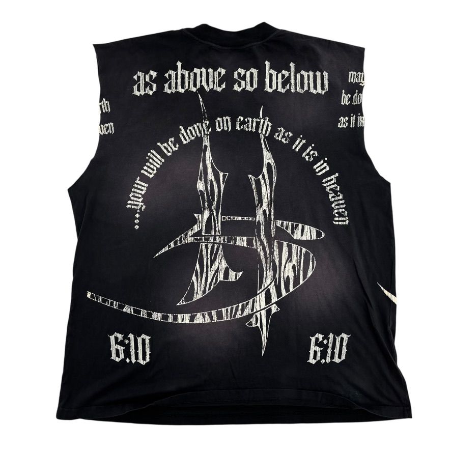 Hellstar As Above So Below Cutoff Tee Black