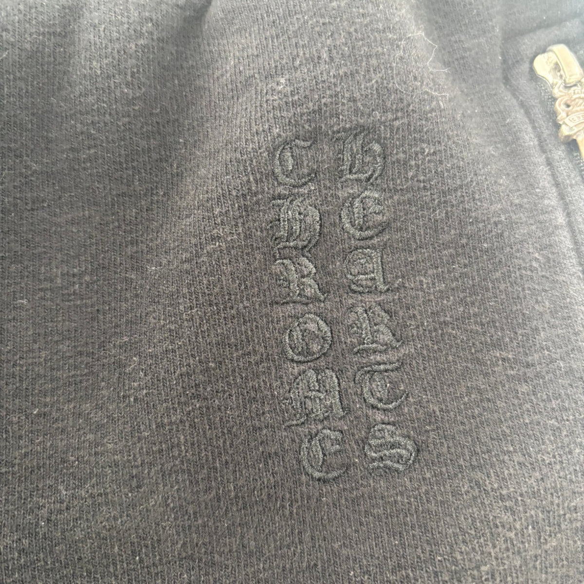 Chrome Hearts Cross Patched Vertical Logo Sweat Shorts Black