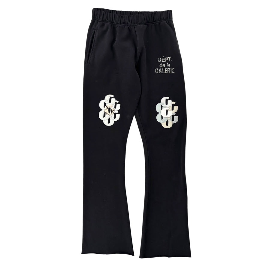 Gallery Dept Patch Black Flare Sweatpants