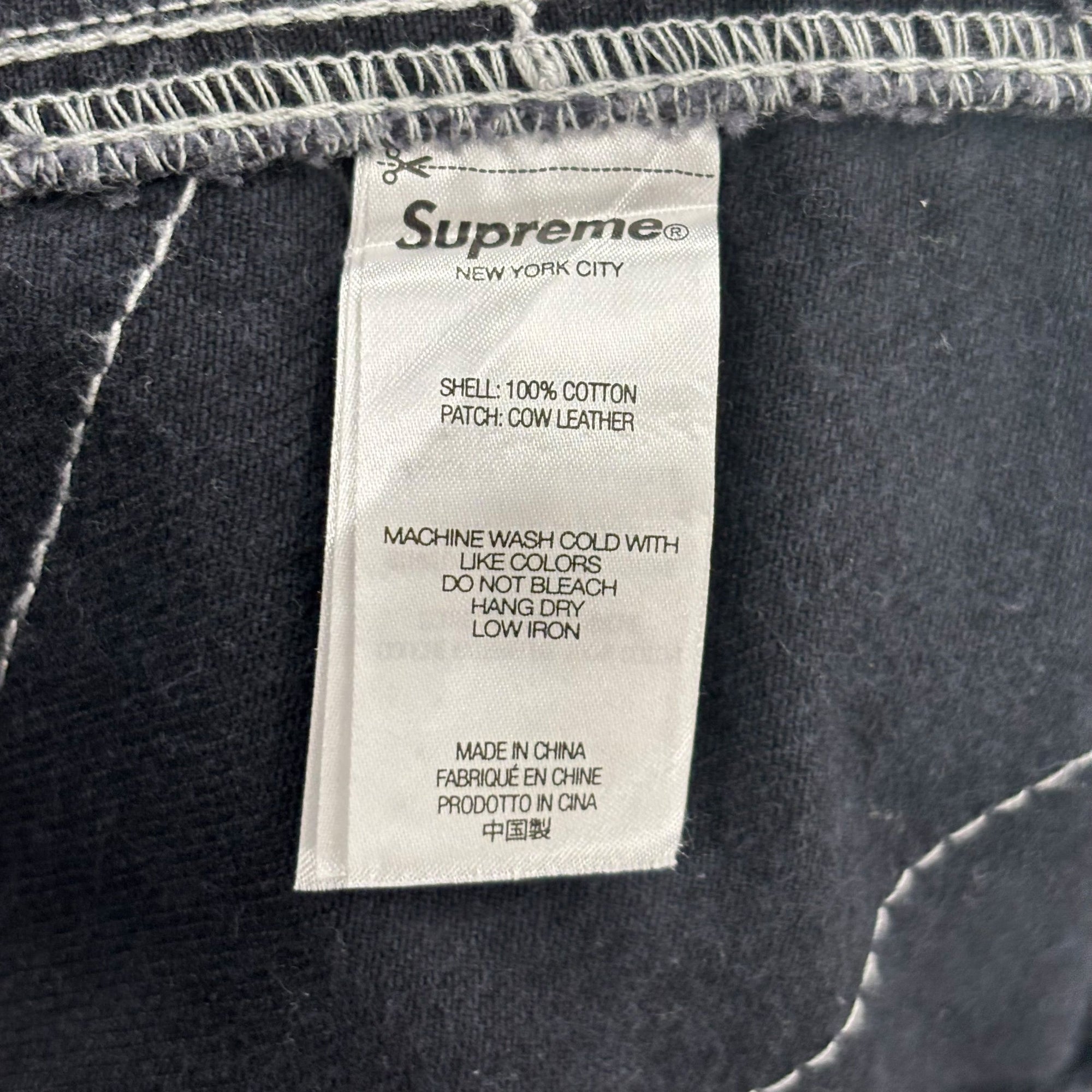 Supreme Radial Embroidered Denim Trucker Jacket Black