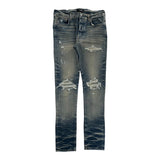 Amiri MX1 Bandana Jacquard Jeans Blue