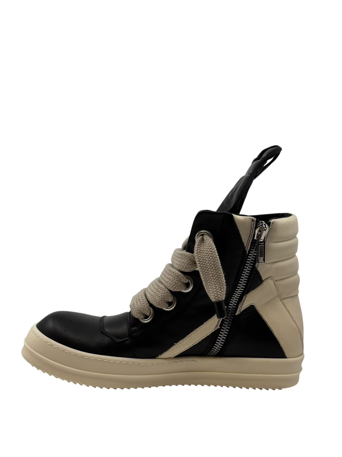 Rick Owens Jumbolace Geobasket Black Milk