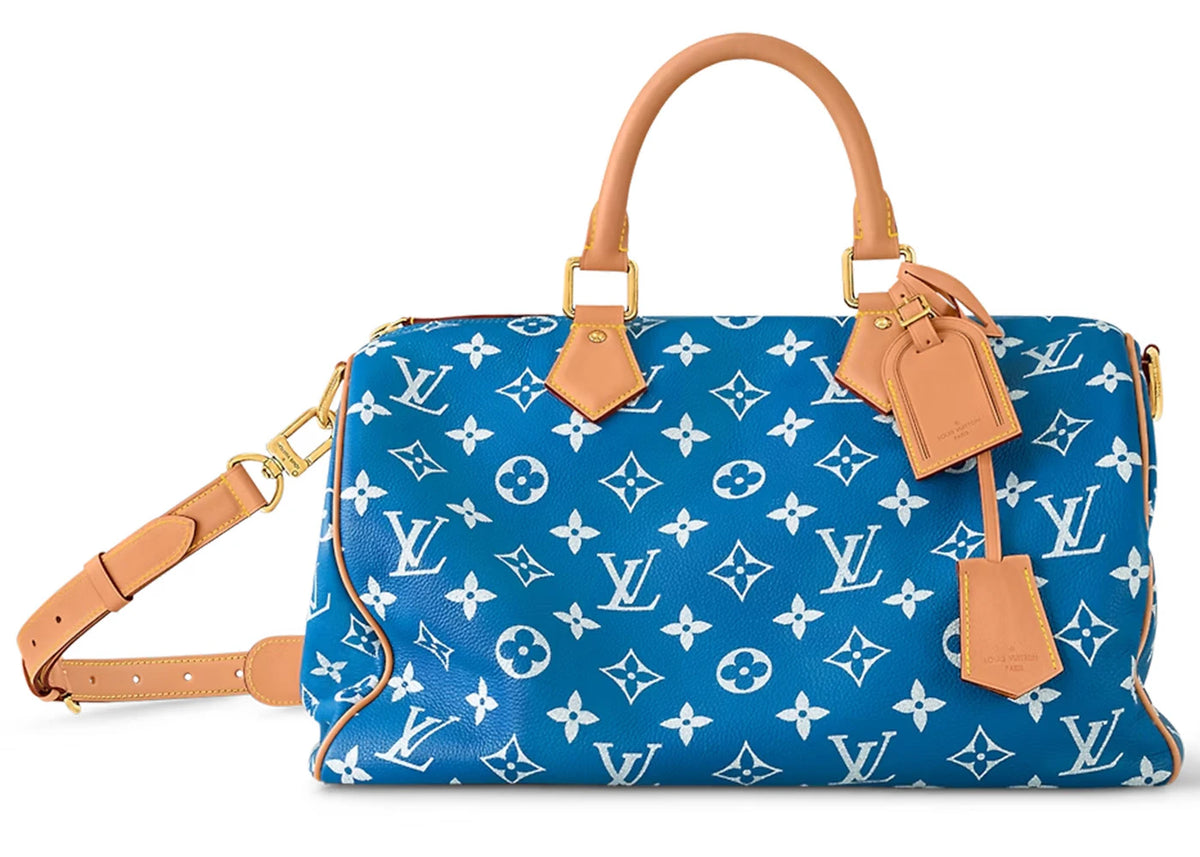 Louis Vuitton Speedy P9 Bandoulière 40 Monogram Leather Blue