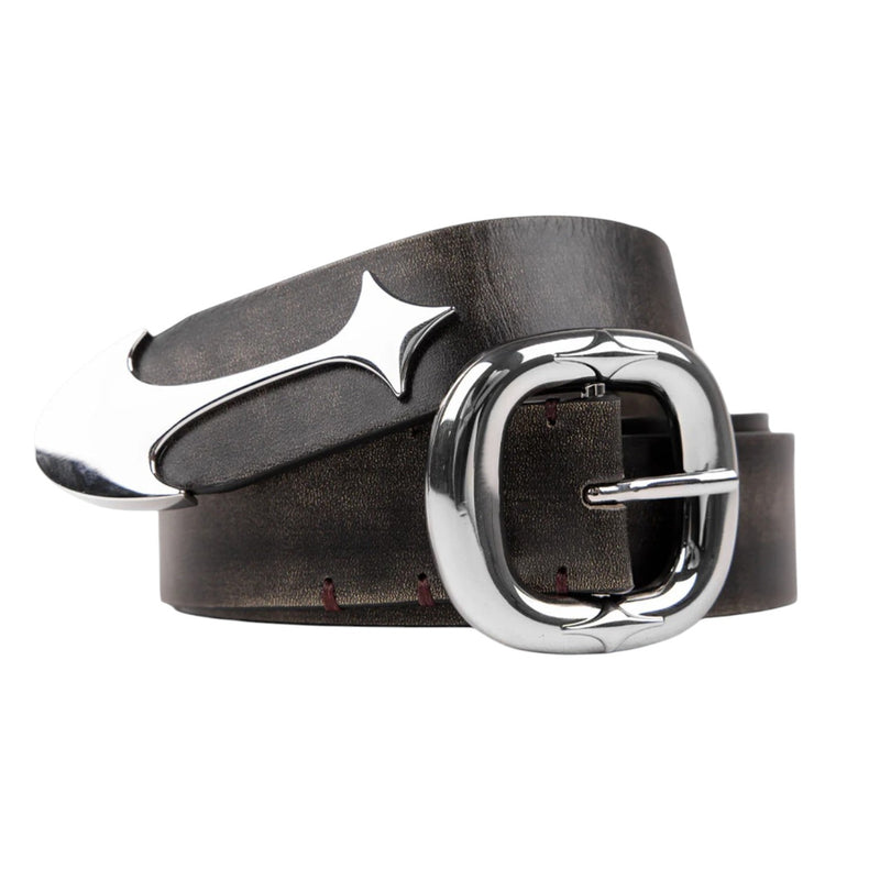 Commons Starslinger Leather Belt Smoke