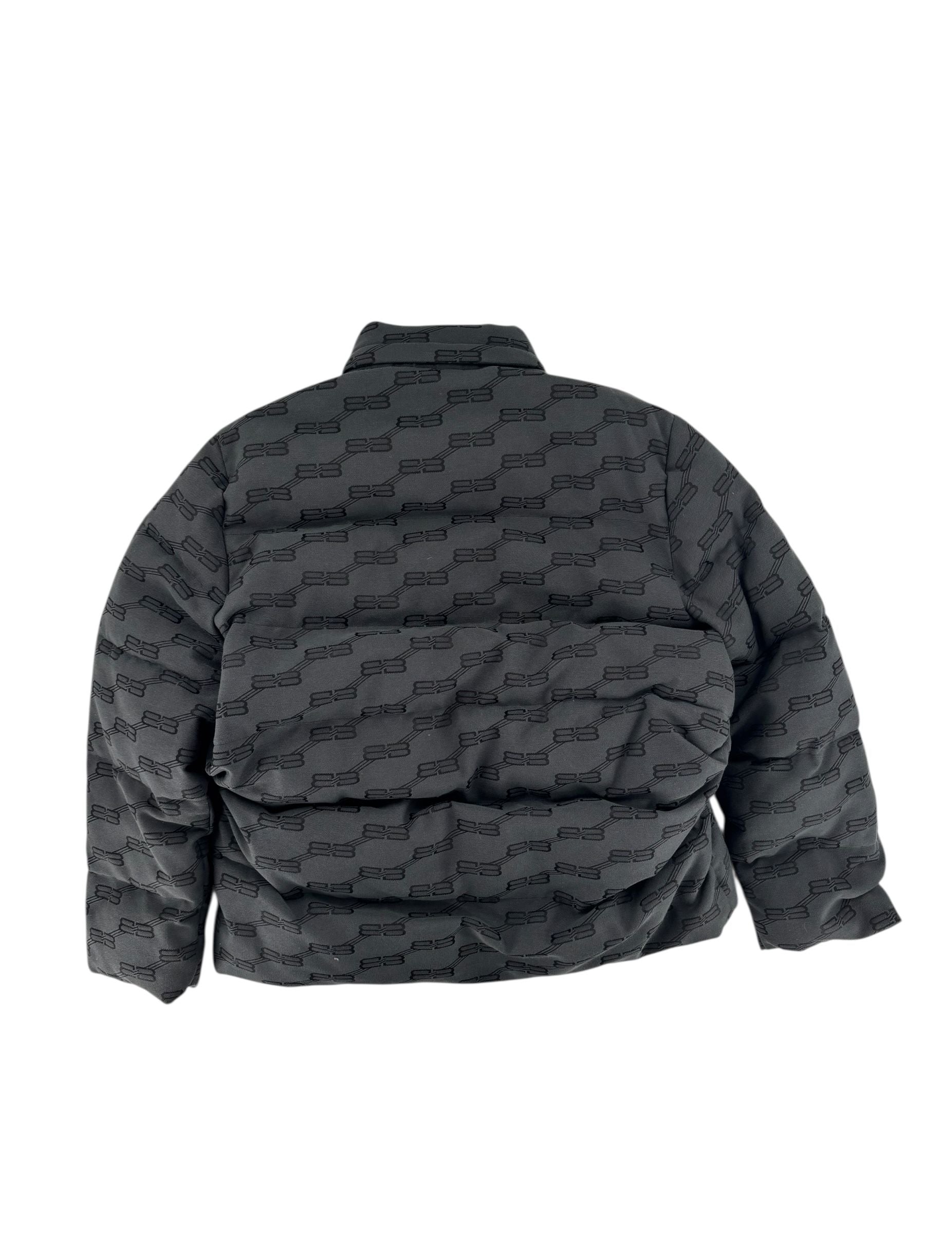 Balenciaga BB All-Over Puffer Jacket Grey