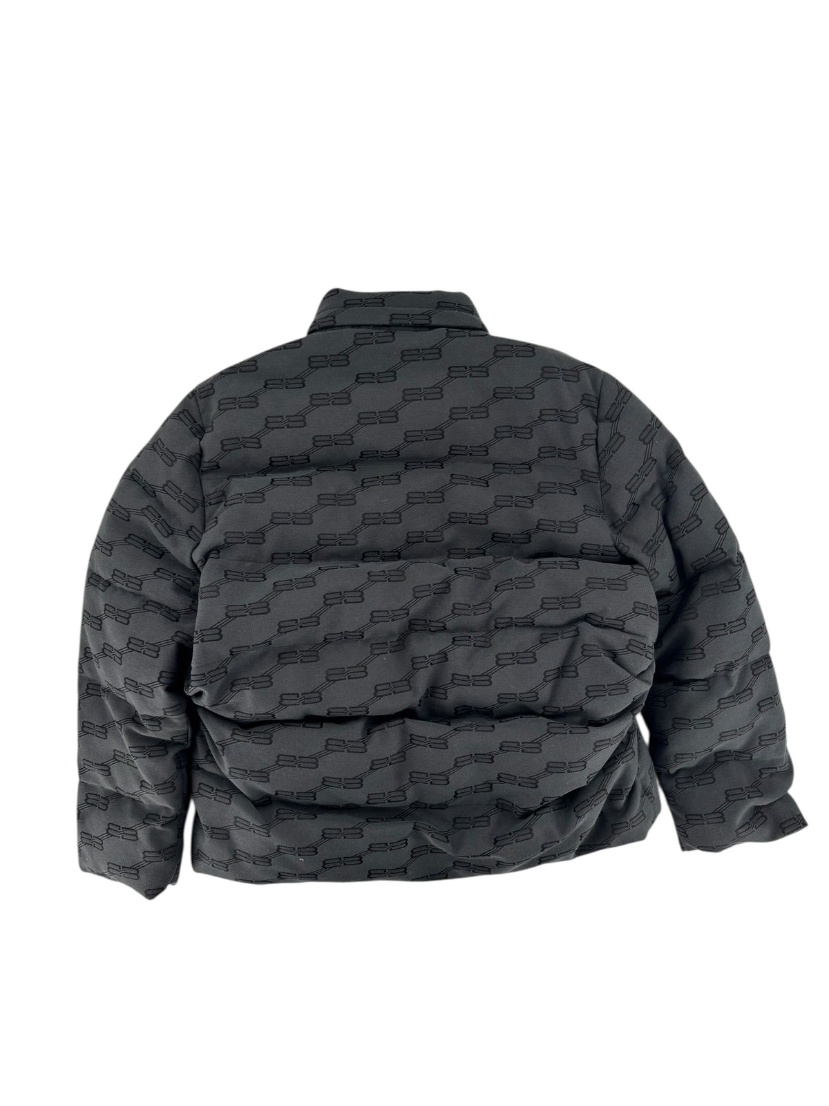 Balenciaga BB All-Over Puffer Jacket Grey
