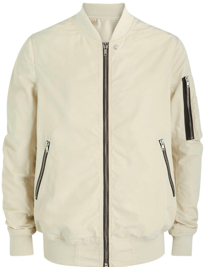 Rick Owens Beige Bomber Jacket