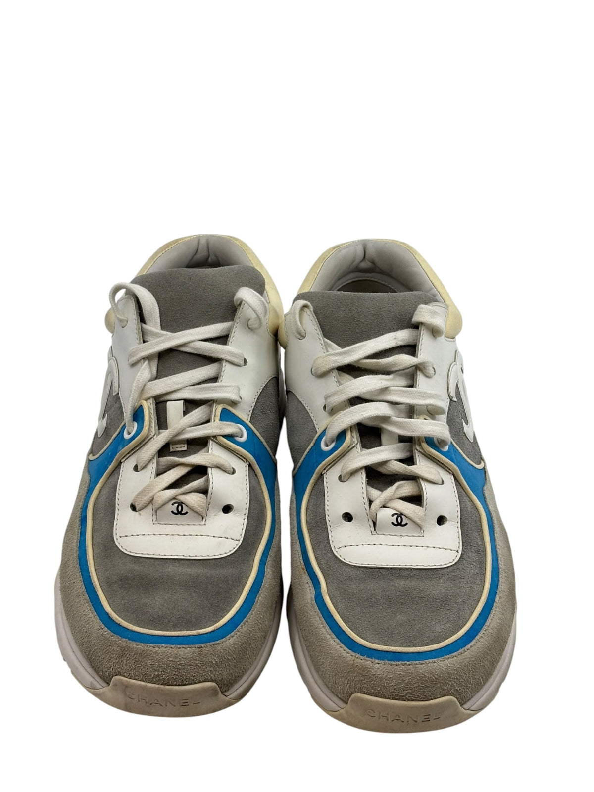 Chanel CC Logo Sneaker White Teal