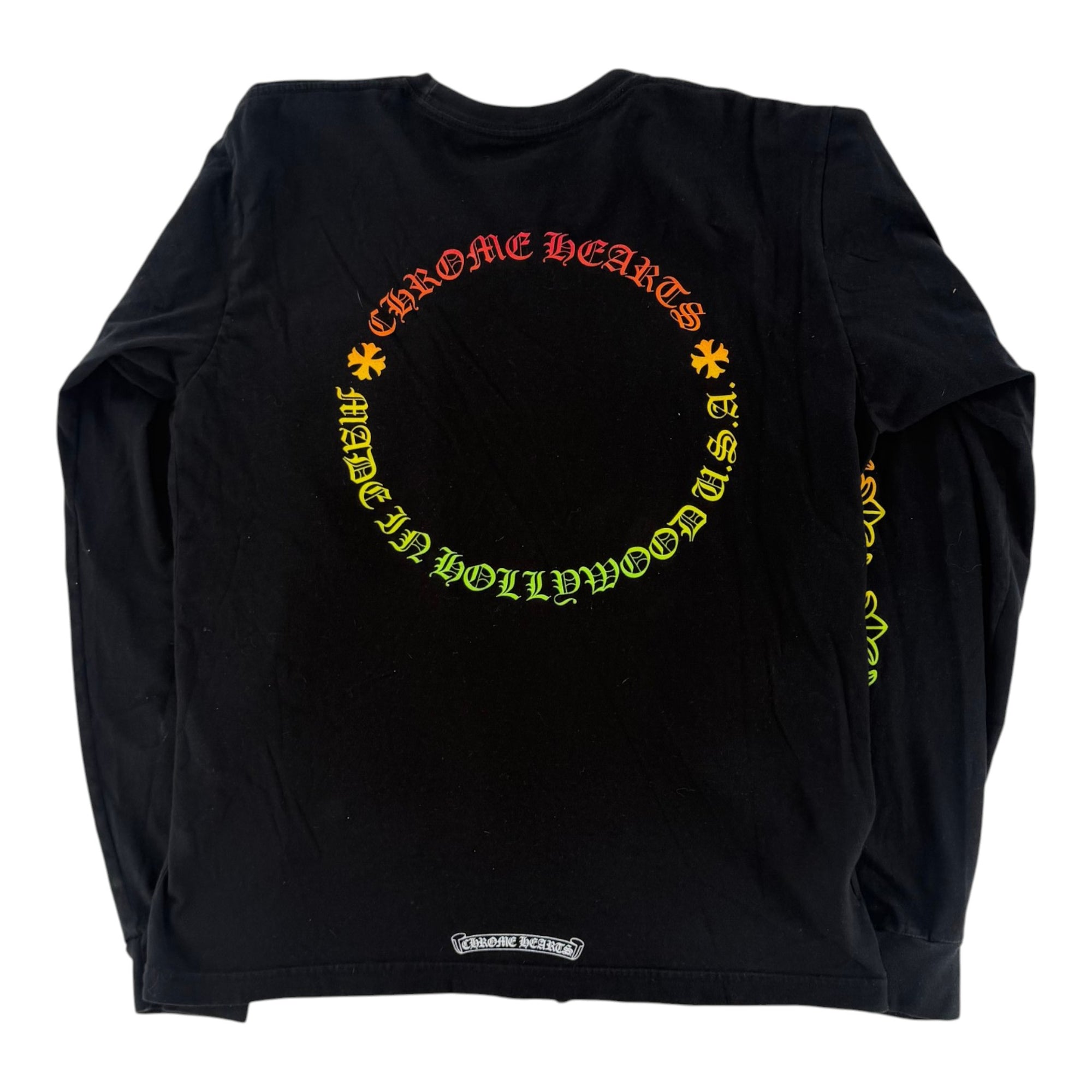 Chrome Hearts Gradient Floral Circle Long Sleeve Shirt Black