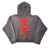 ERD Lips Lock Hoodie Grey