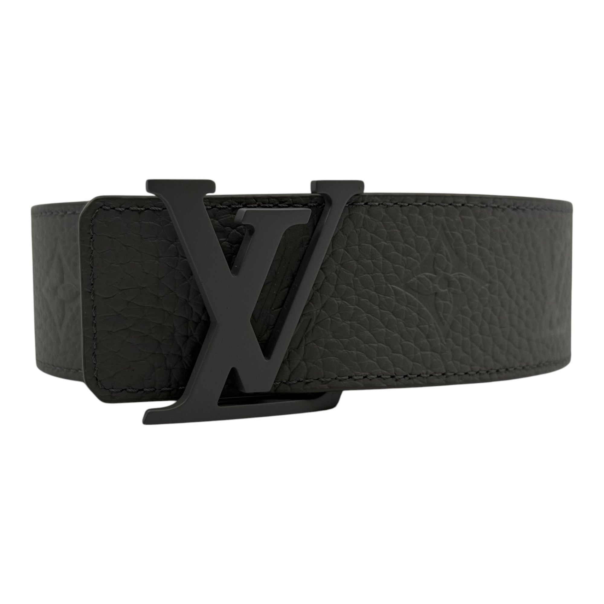 Louis Vuitton Embossed Belt Grey