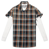 Satoshi Bender Cut Off Flannel Orange Plaid