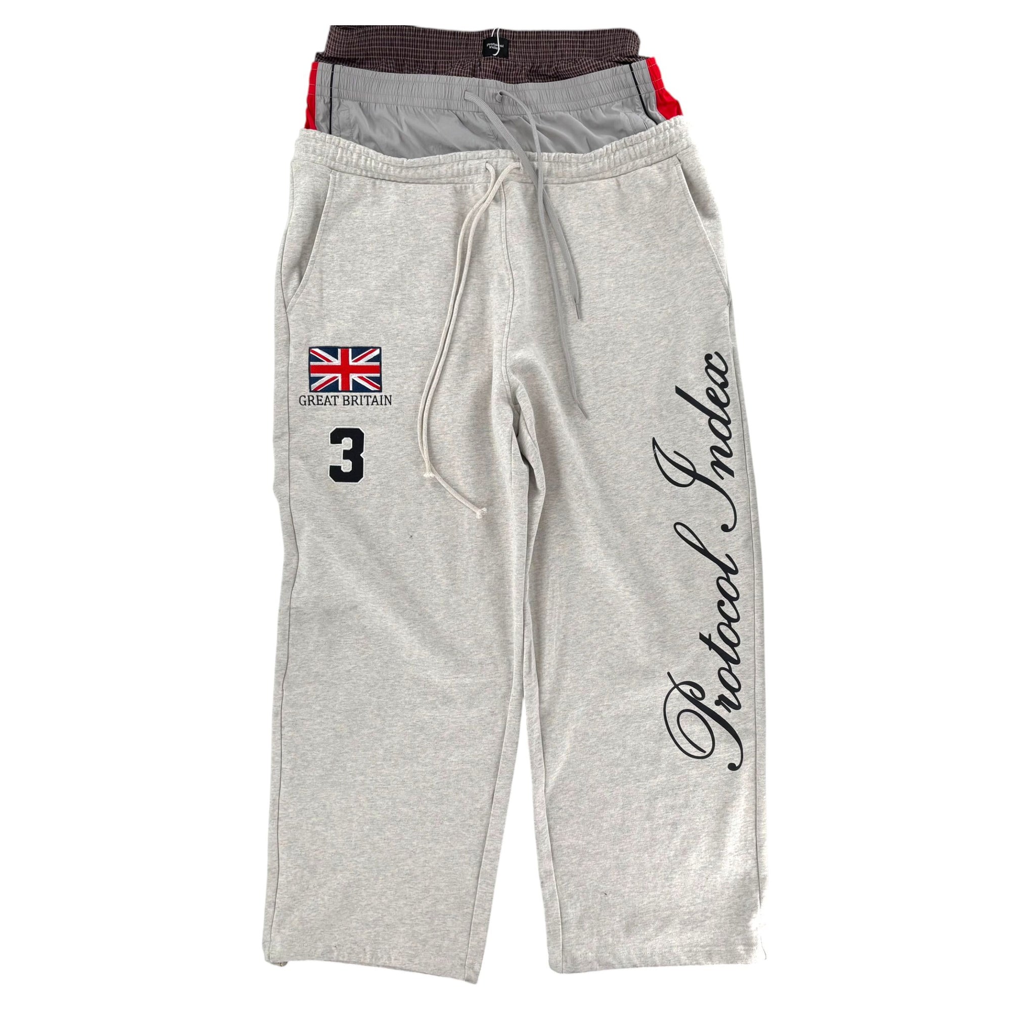 Protocol 3 Layered Sweat Pants White