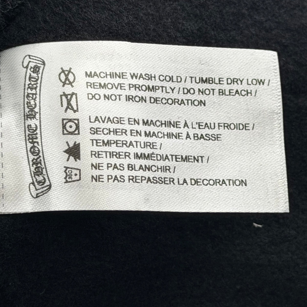 Chrome Hearts Eyechart Zip Up Hoodie Black