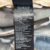 AMIRI Staggered Logo Skinny Jean Antique Indigo Black