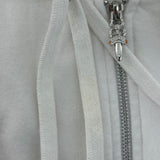 Chrome Hearts Vertical Logo Zip Hoodie White Blue