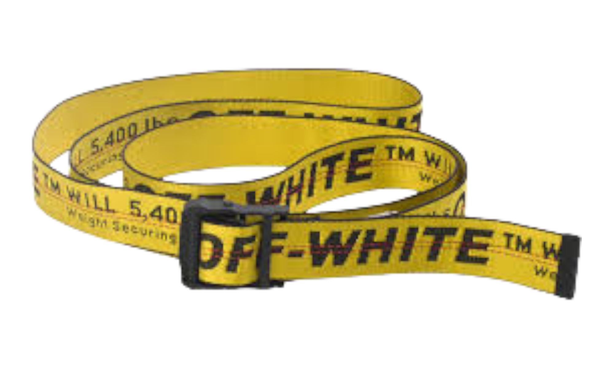 Off White Yellow Industrial Belt